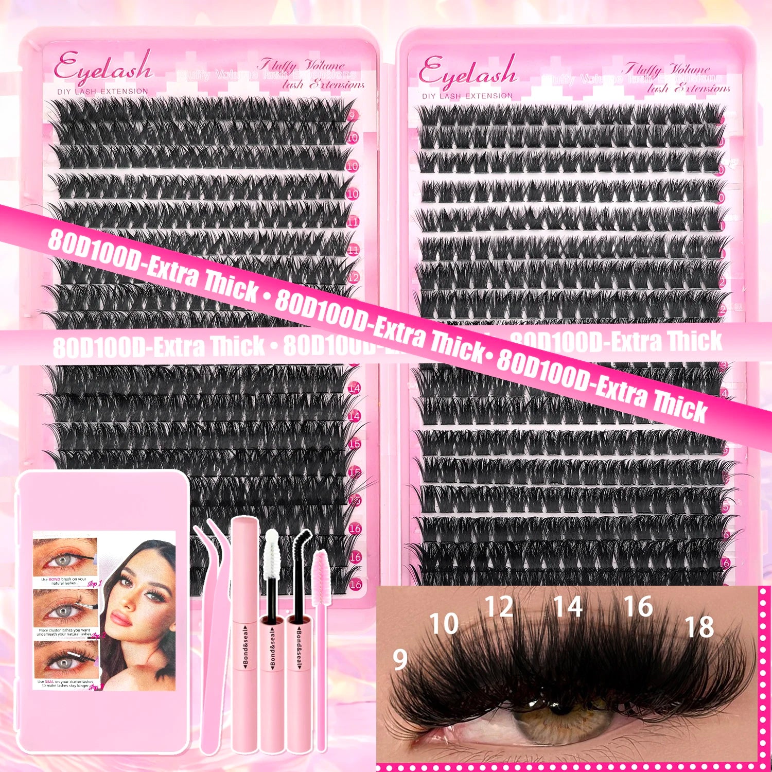 Lash Extension Kit Clusters