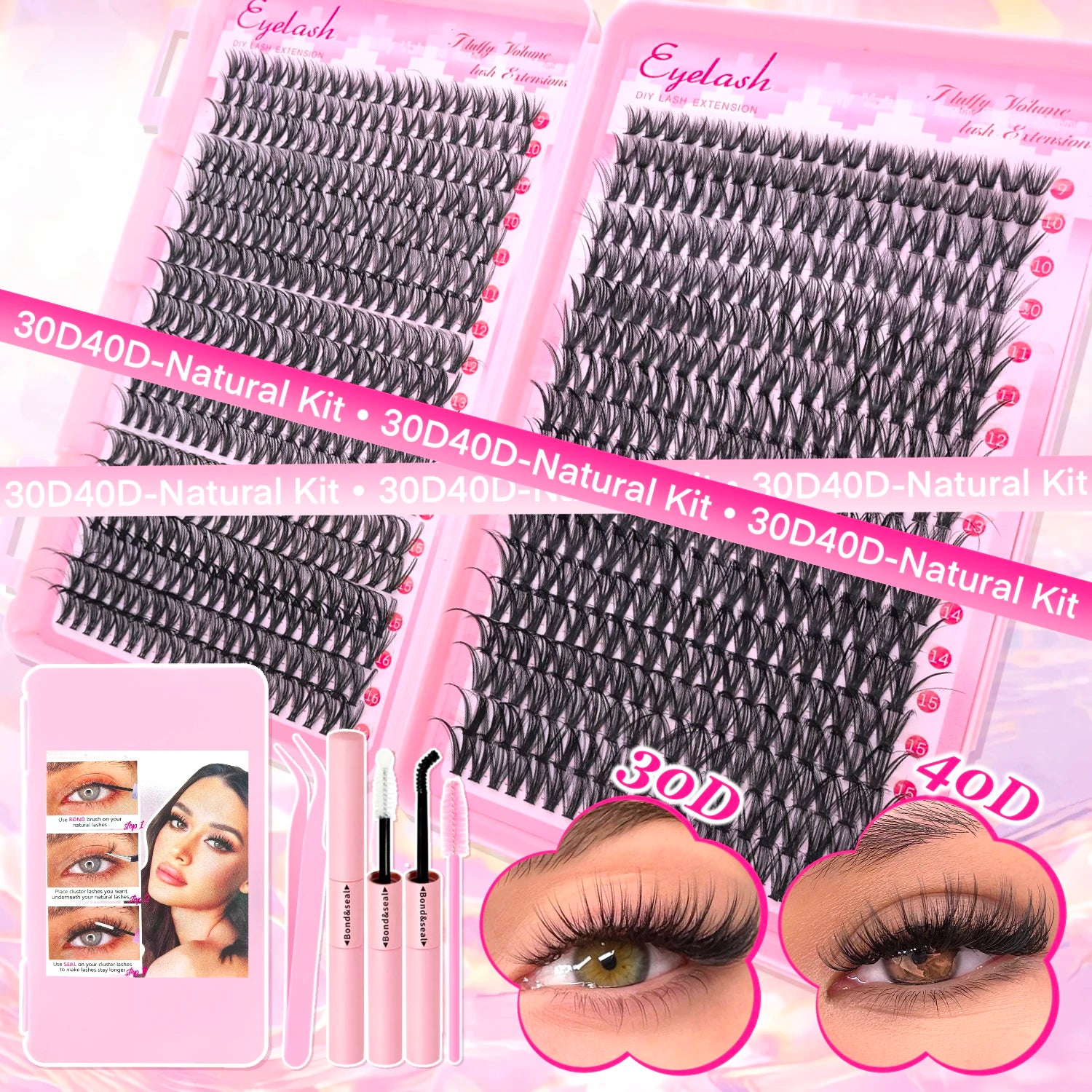 Lash Extension Kit Clusters